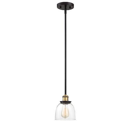 Designers Fountain Bryson 60 Watt 1 Light Vintage Bronze Mini-Pendant with Clear Glass Shade 92630-VB